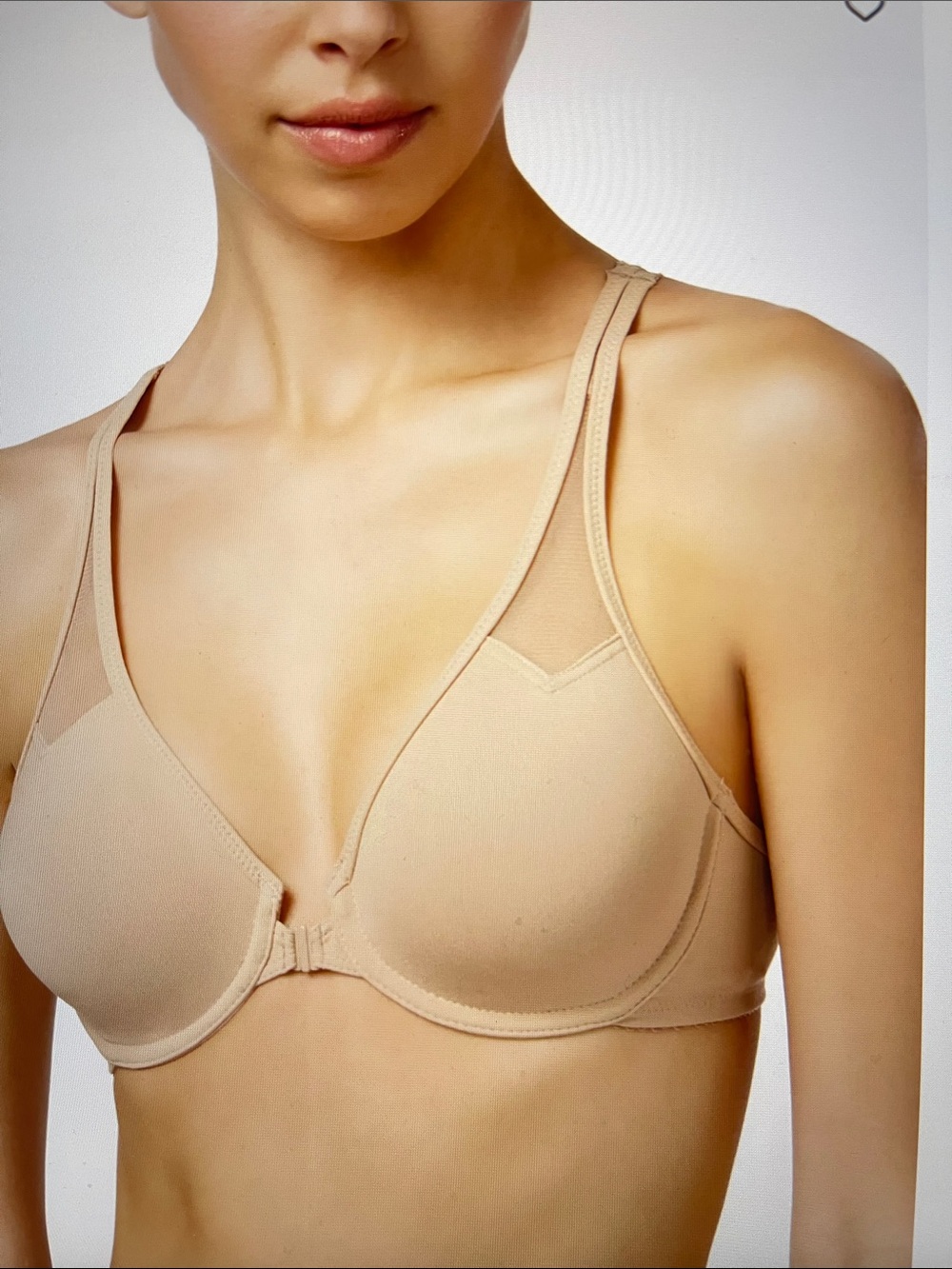 NWT Wacoal Body by Facial Racerback Underwire Front Close Bra 65124